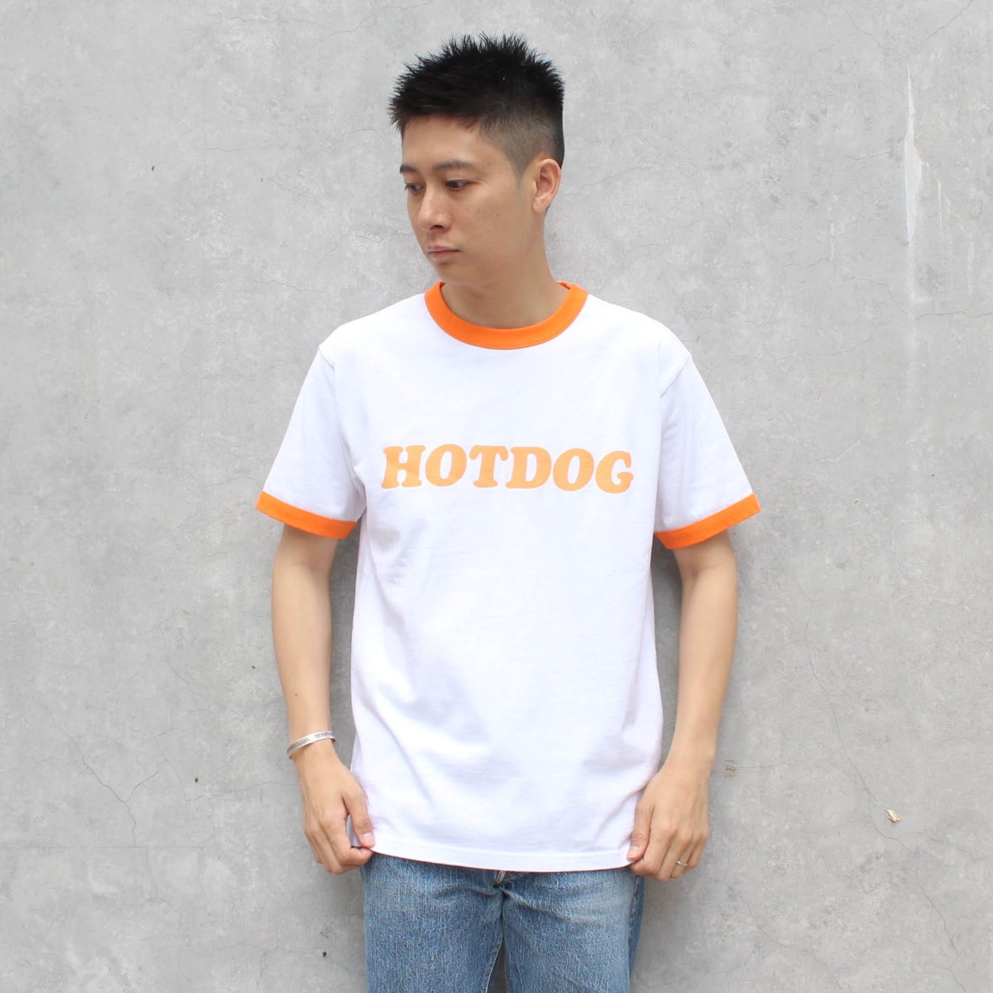 UNIVERSAL OVERALL -
HOT DOG RINGER TEE
