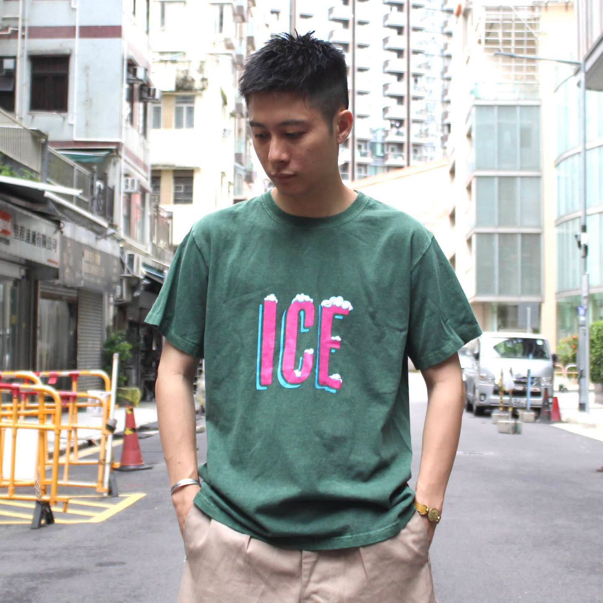 D.M.G -  ICE PIGMENT DYE PRINT TEE
