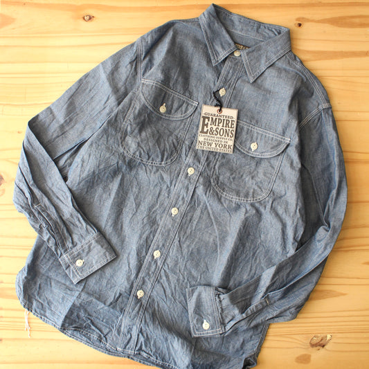 EMPIRE & SONS -
5OZ L/S WORK SELVAGE CHAMBRAY SHIRT