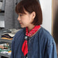 MANCINO - ACCESSORI BANDANA WITH LEATHER TURQUOISE