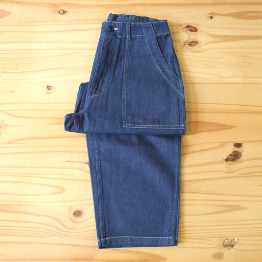 HATSKI -
LOOSE TAPERED UTILITY TROUSERS DENIM