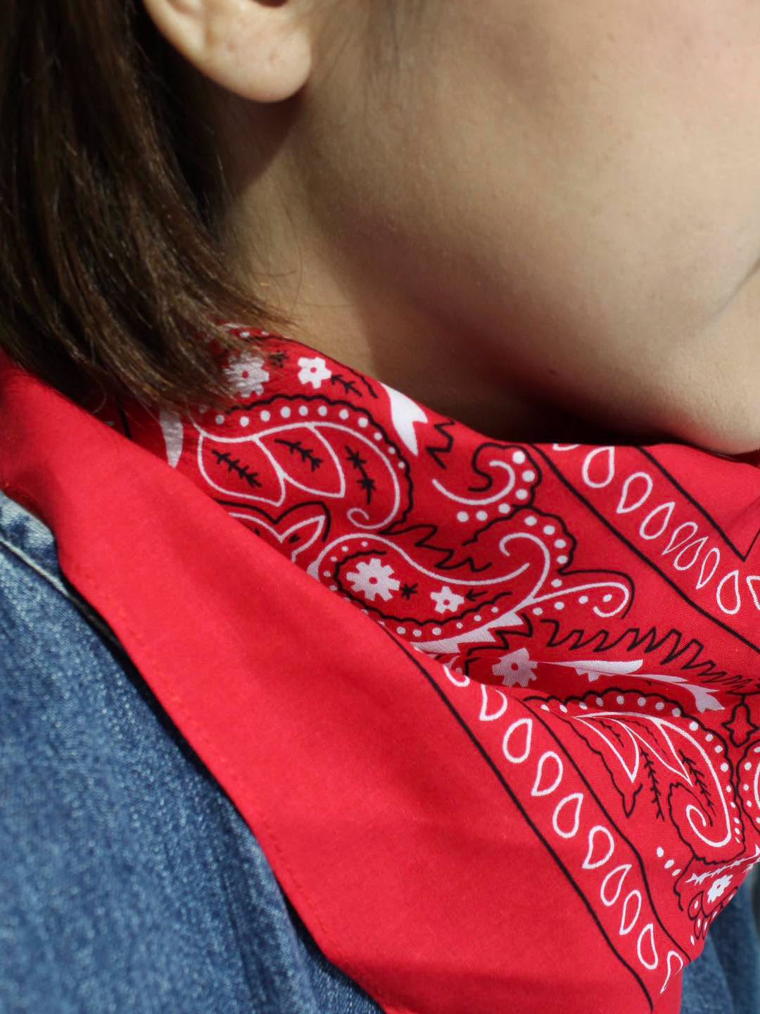 MANCINO - ACCESSORI BANDANA WITH LEATHER TURQUOISE