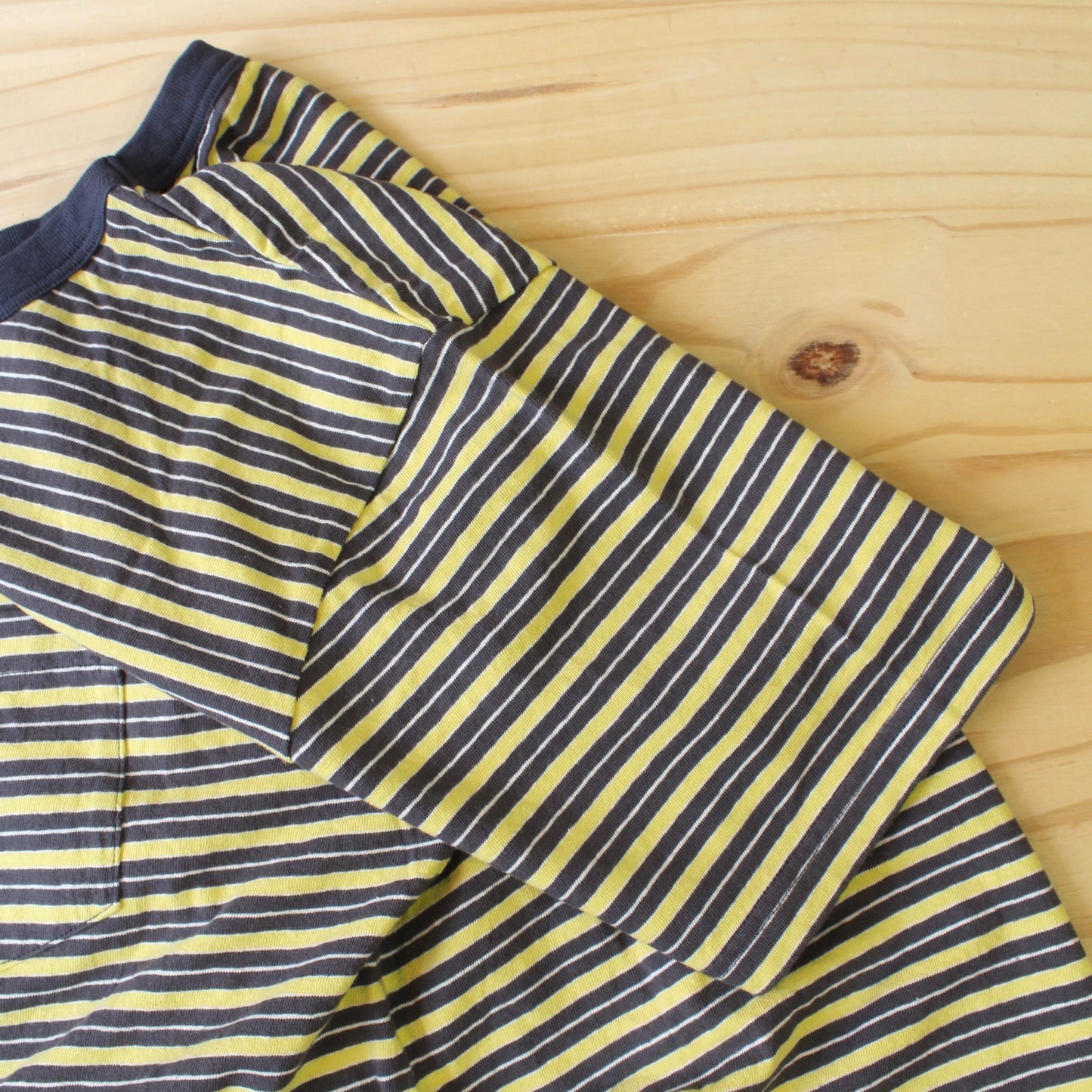 FELCO -  AMERICAN VINTAGE STRIPE POCKET TEE (Yellow)