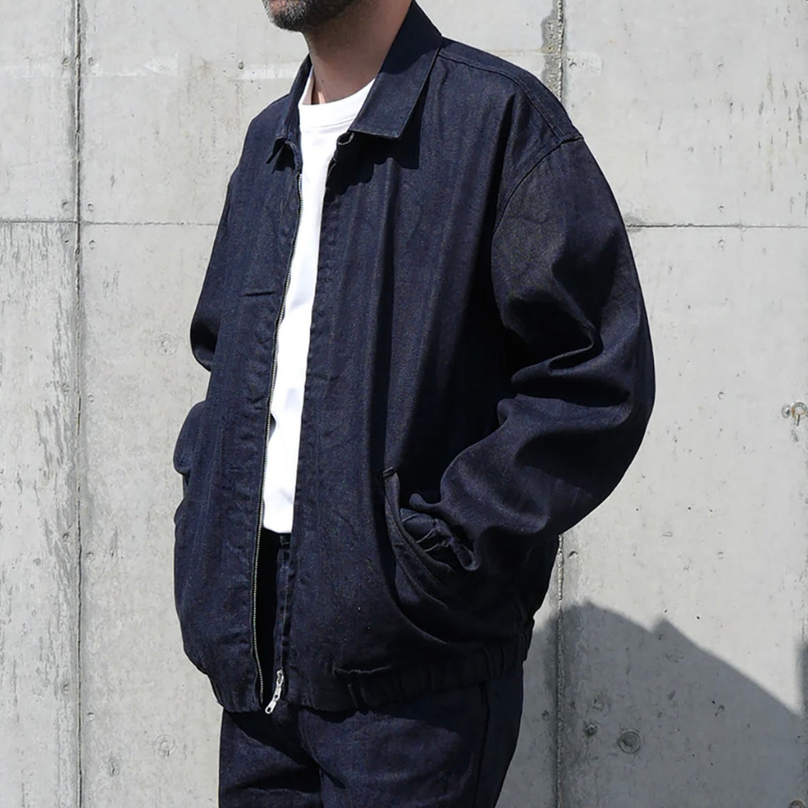 MANUAL ALPHABET - 
DENIM SWING TOP JACKET