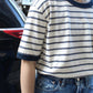 FELCO -
S/S BOYISH STRIPE RINGER POCKET TEE