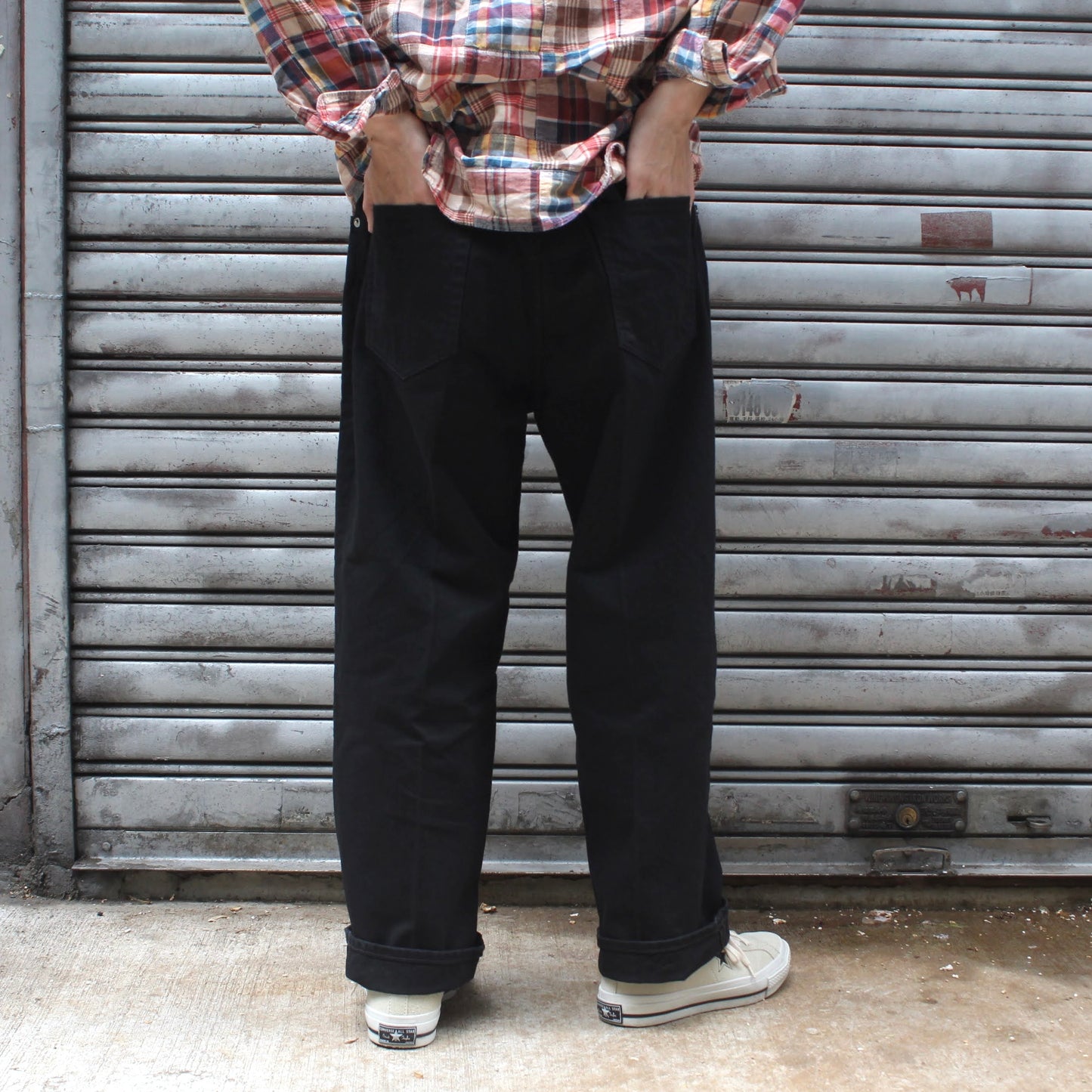 HATSKI -
BUCKLE BLACK WASHI(日本和紙)DENIM