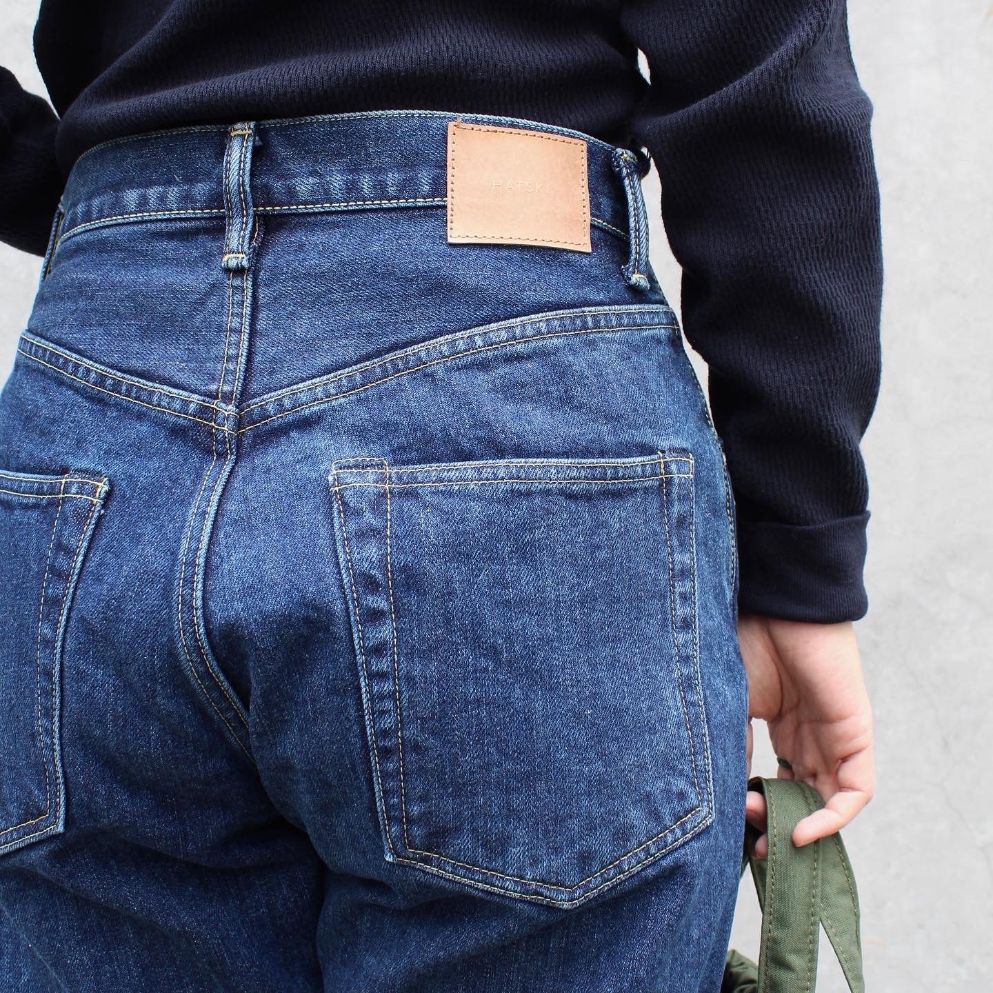 HATSKI - 15.6OZ Loose Tapered Denim (USED BLUE) – WHERE.