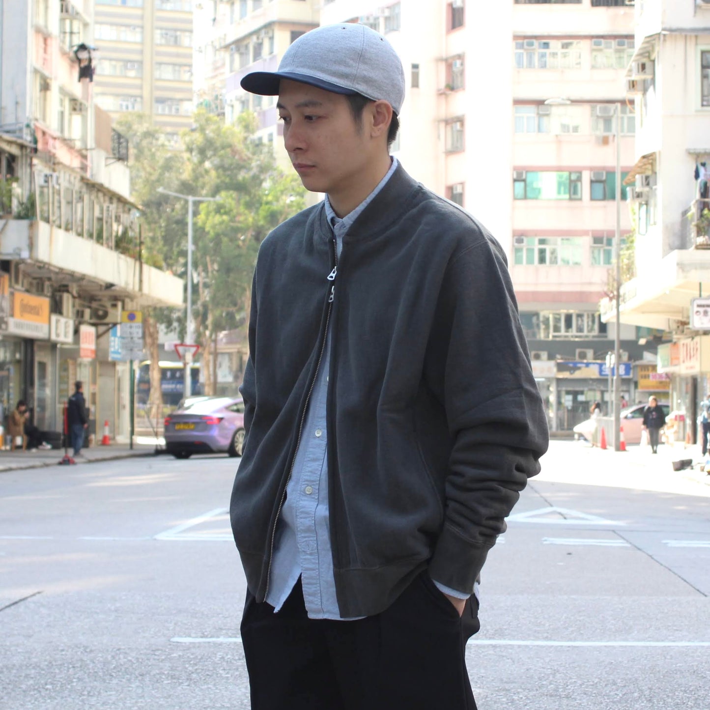 FELCO -
16OZ HEAVY WEIGHT TERRY ZIP BASEBALL NECK SWEATSHIRT