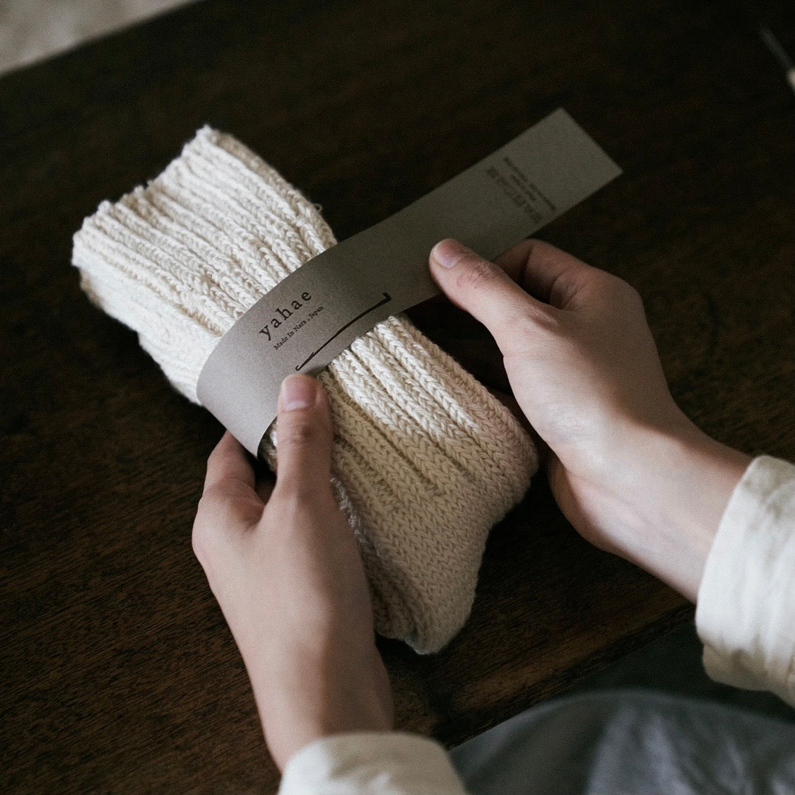 yahae - ORGANIC COTTON ROW GAUGE SOCKS