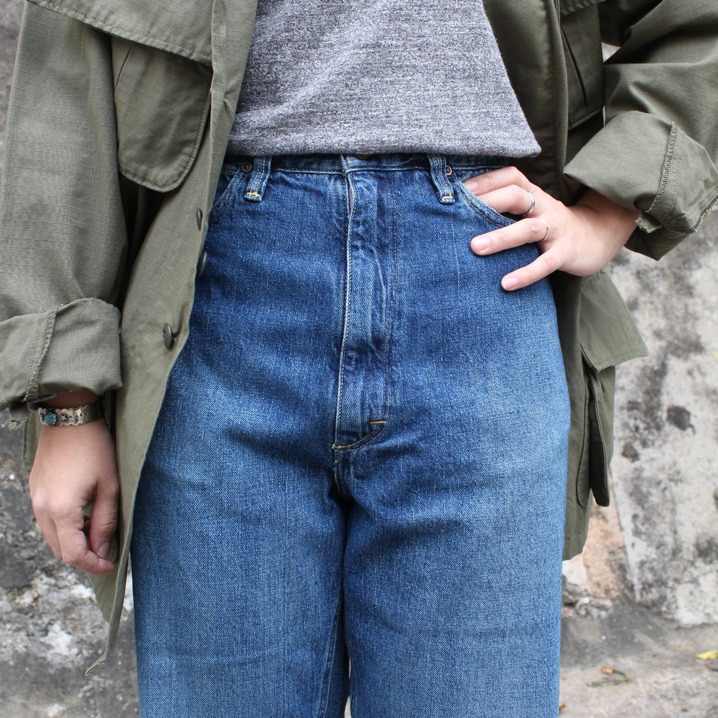 OrSlow -
HIGH WAIST 10OZ SELVEDGE DENIM PANTS USED (JASMIN)