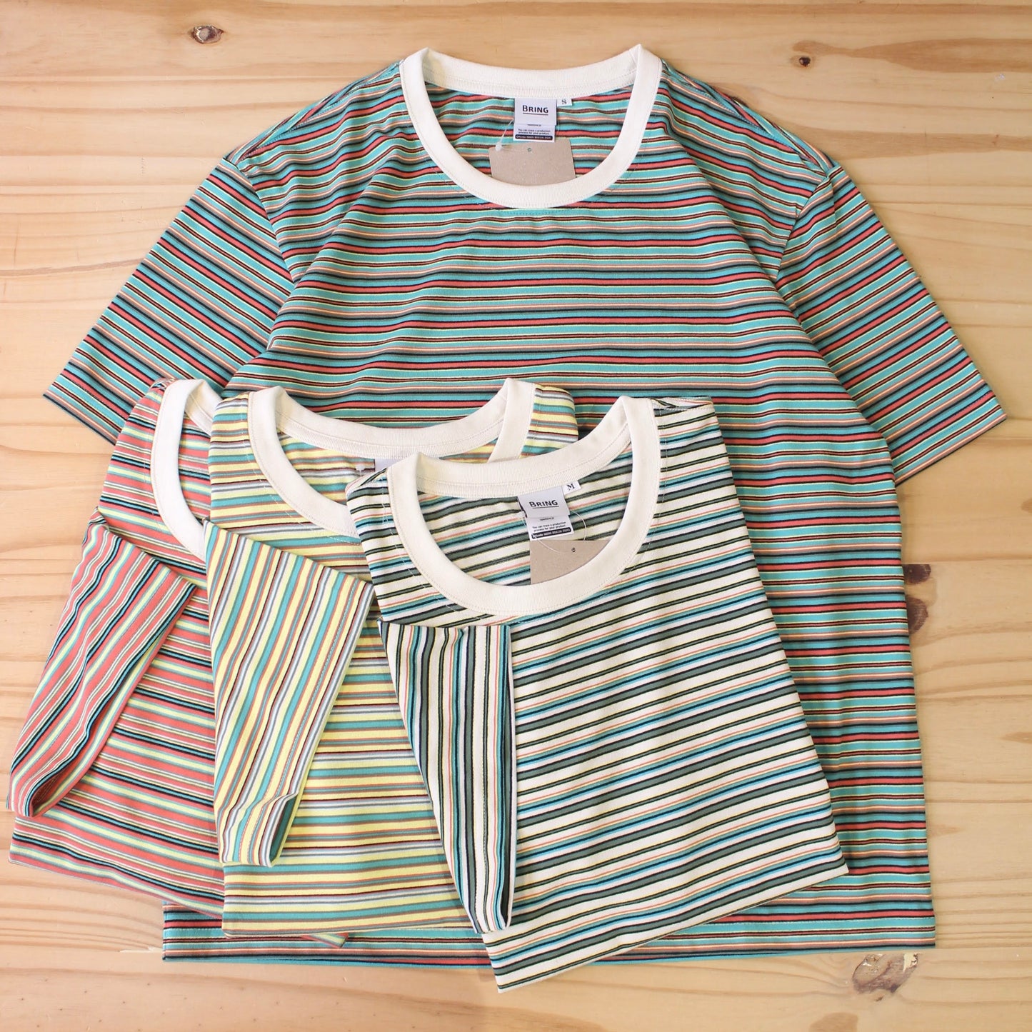 BRING -
DRYCOTTONY MULTI STRIPES TEE