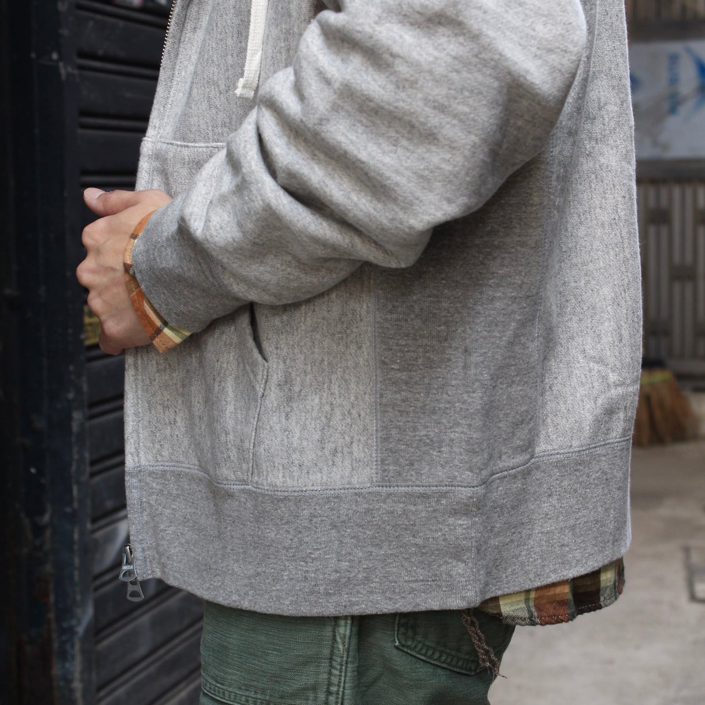 FELCO -
10OZ FRENCH TERRY INVERSE WEAVE KANGAROO ZIP-UP PARKA