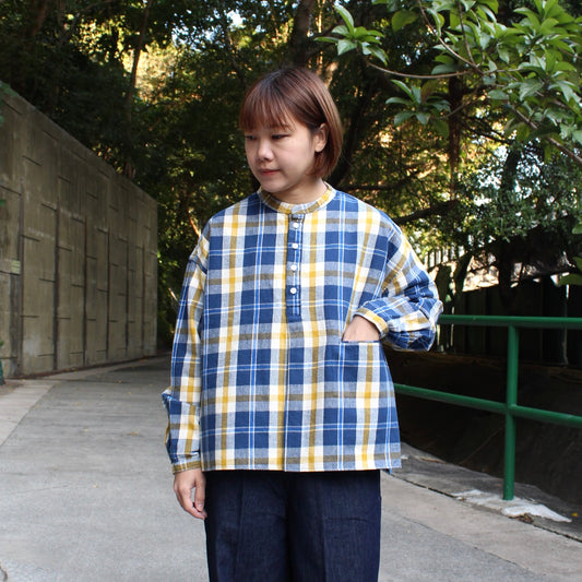D.M.G - BRUSHED CHECK PULLOVER SHIRT