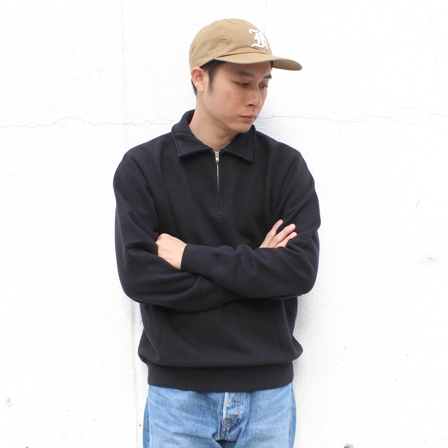 FELCO - 12OZ FRENCH TERRY L/S HALF ZIP COLLAR SWEAT