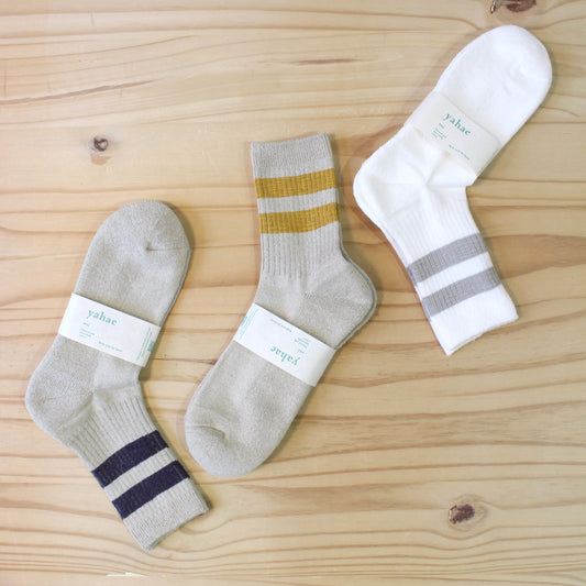 Yahae -
ORGANIC COTTON LINEN PILE SOLD LINE SOCKS