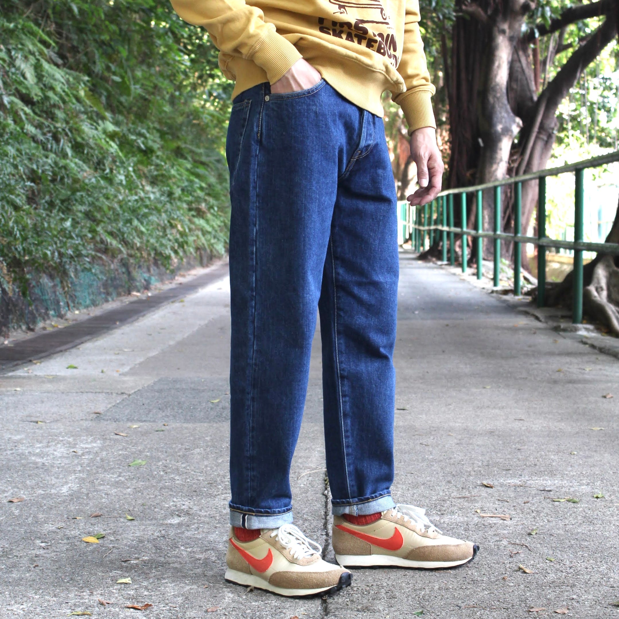 HATSKI - 15.6OZ Loose Tapered Denim (USED BLUE) – WHERE.