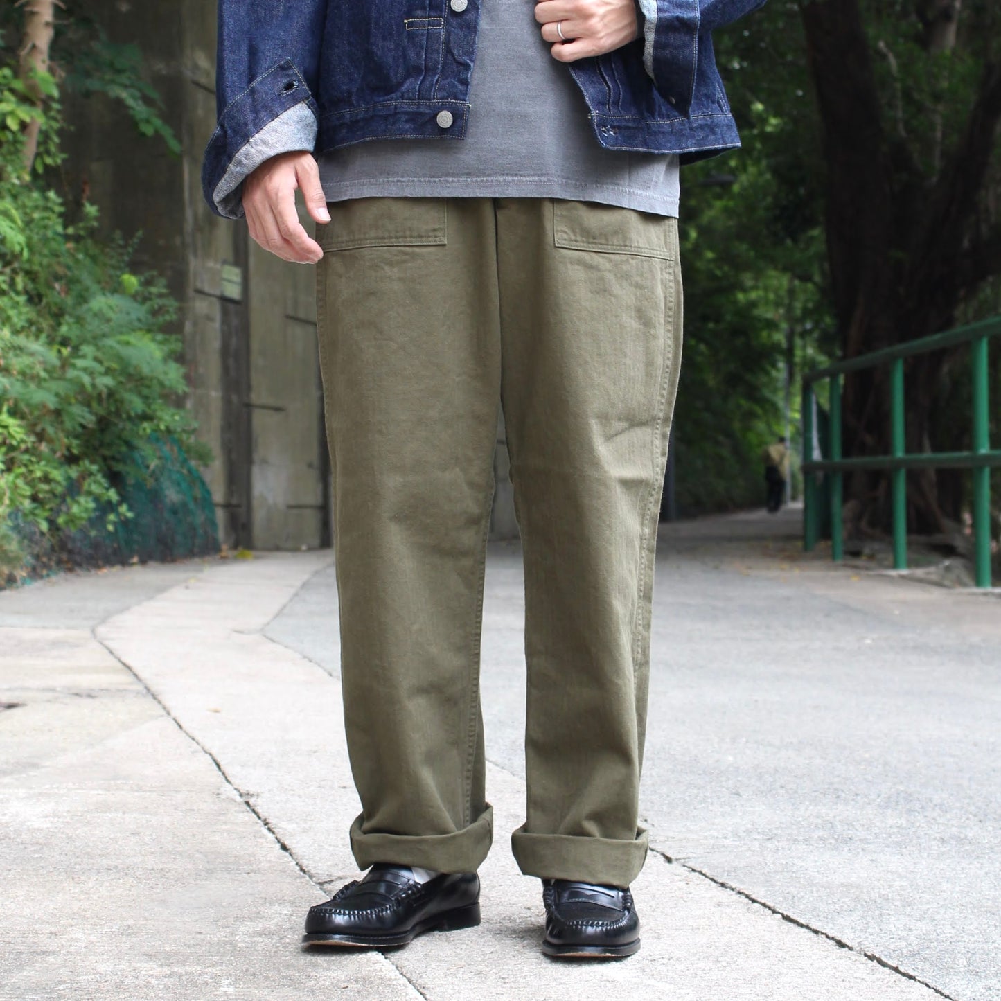 OrSlow - HERRINGBONE(人字紋) VINTAGE FIT FATIGUE PANTS