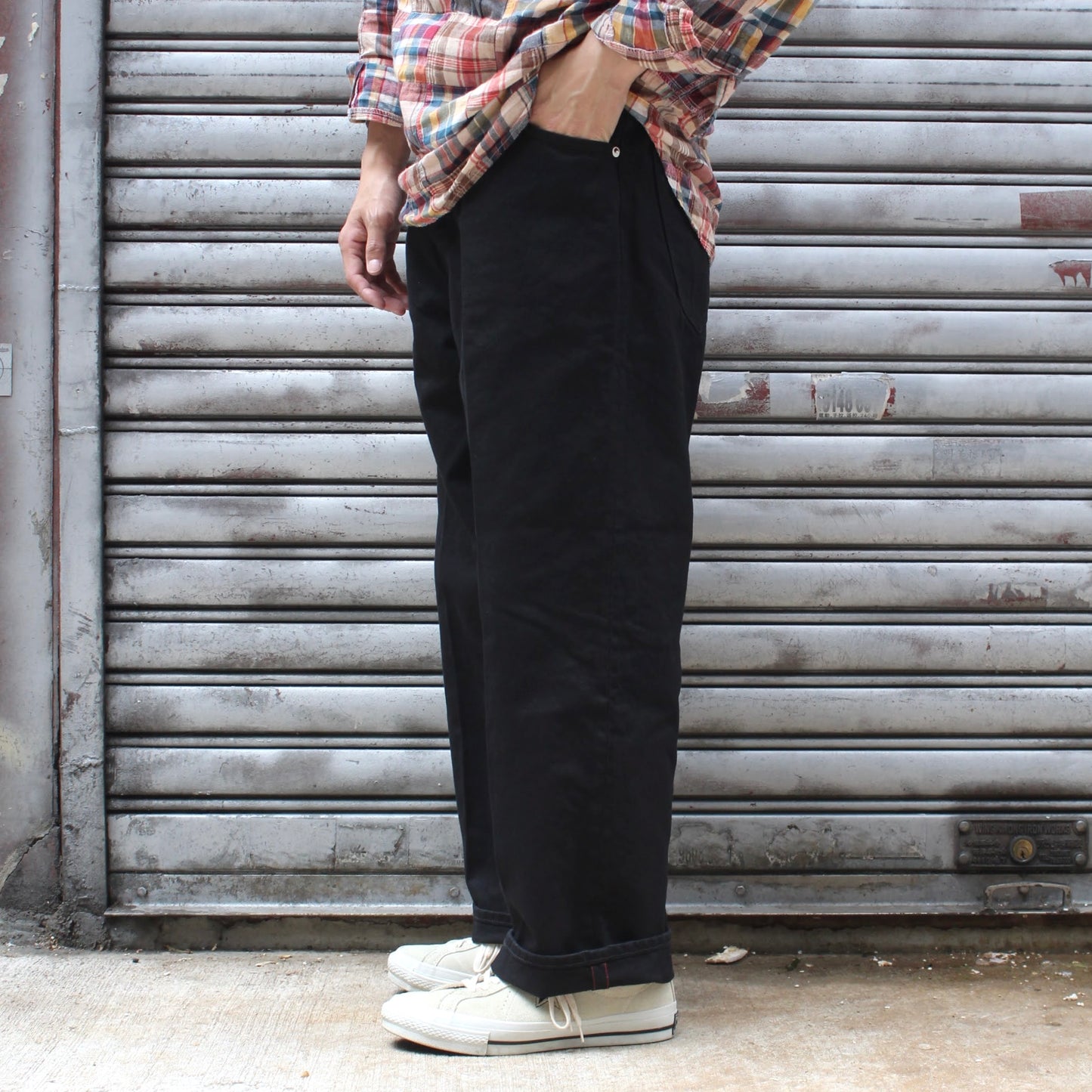 HATSKI -
BUCKLE BLACK WASHI(日本和紙)DENIM