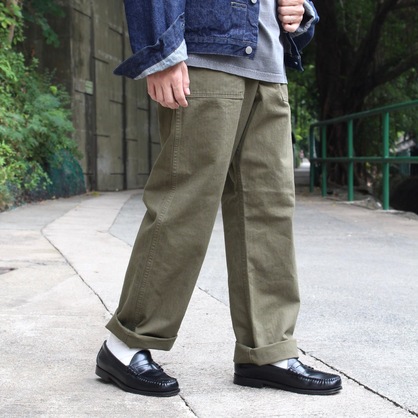 OrSlow - HERRINGBONE(人字紋) VINTAGE FIT FATIGUE PANTS