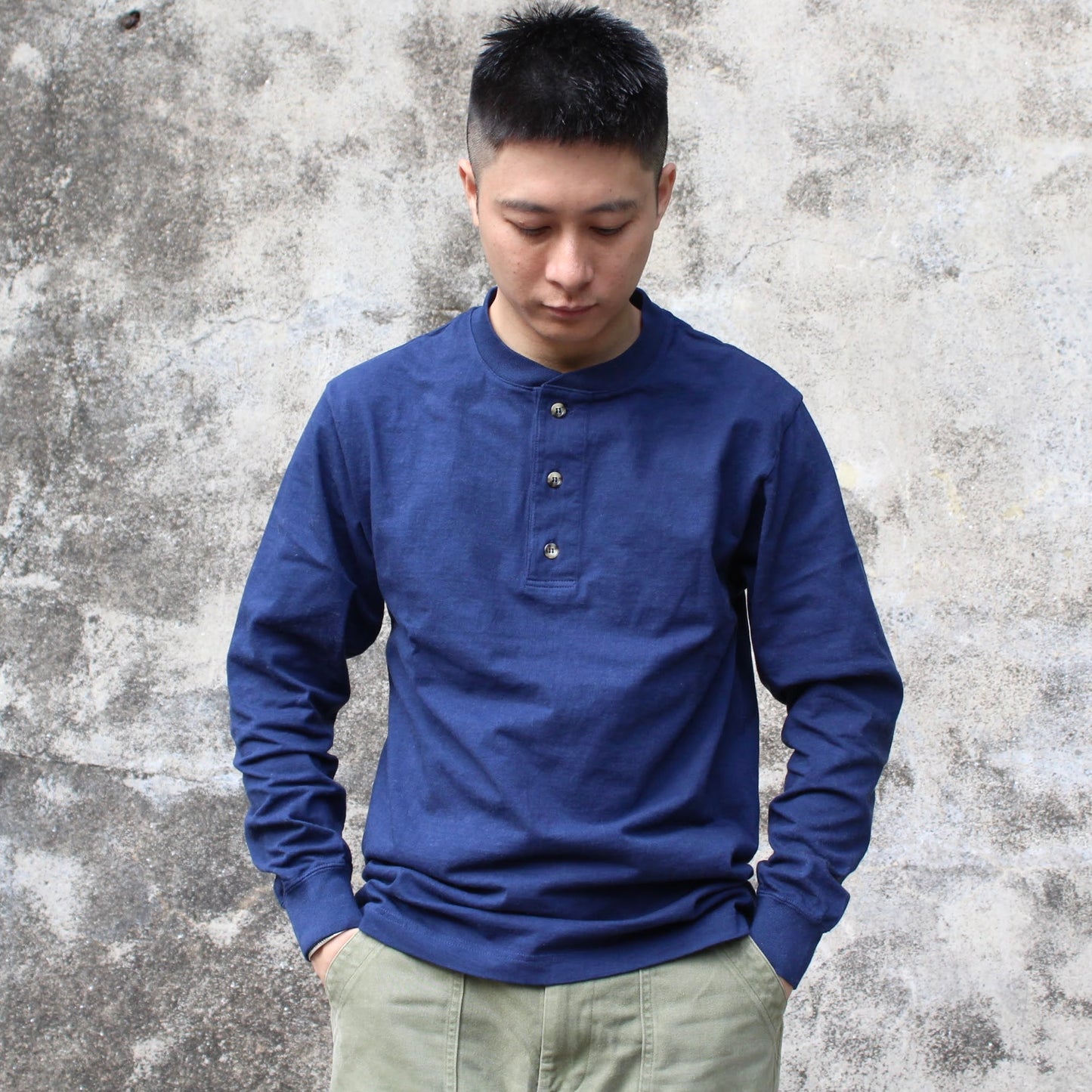 AheHee - HEAVYWEIGHT L/S HENLEY TEE