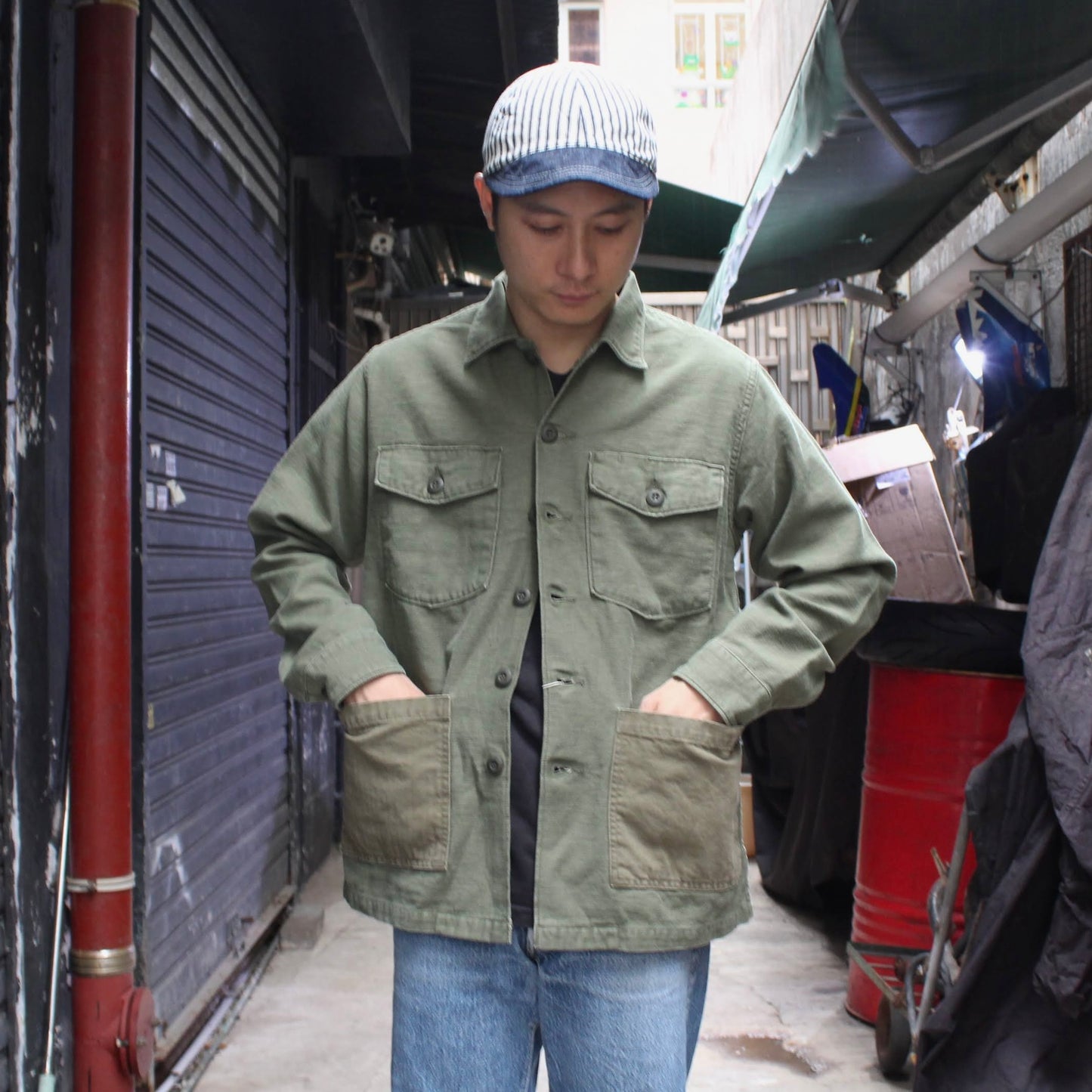 OrSlow -
4 POCKETS U.S ARMY FATIGUE SHIRT(STONE WASH)