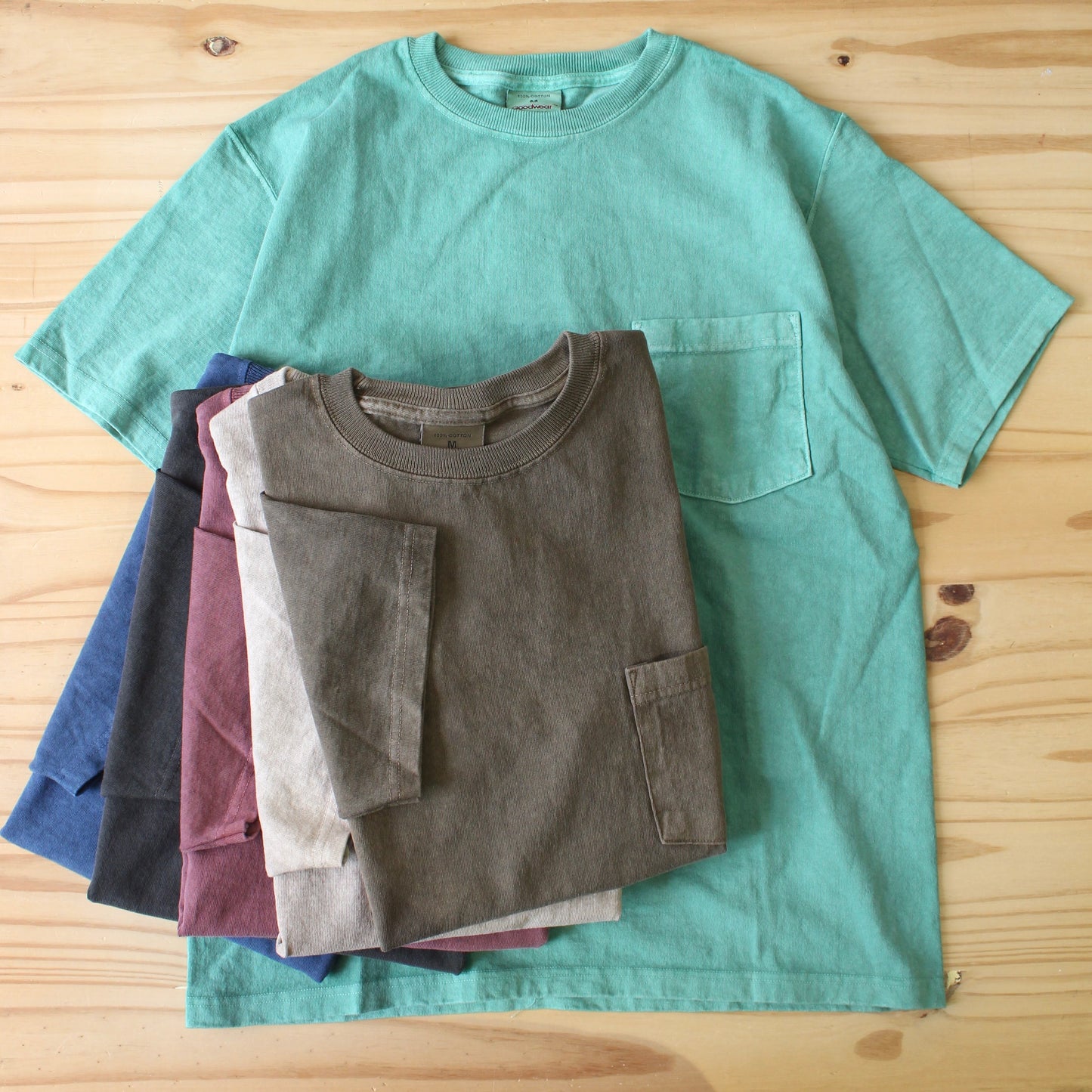 GOODWEAR (日版) - 
7.2OZ S/S POCKET TEE
(PIGMENT DYE)