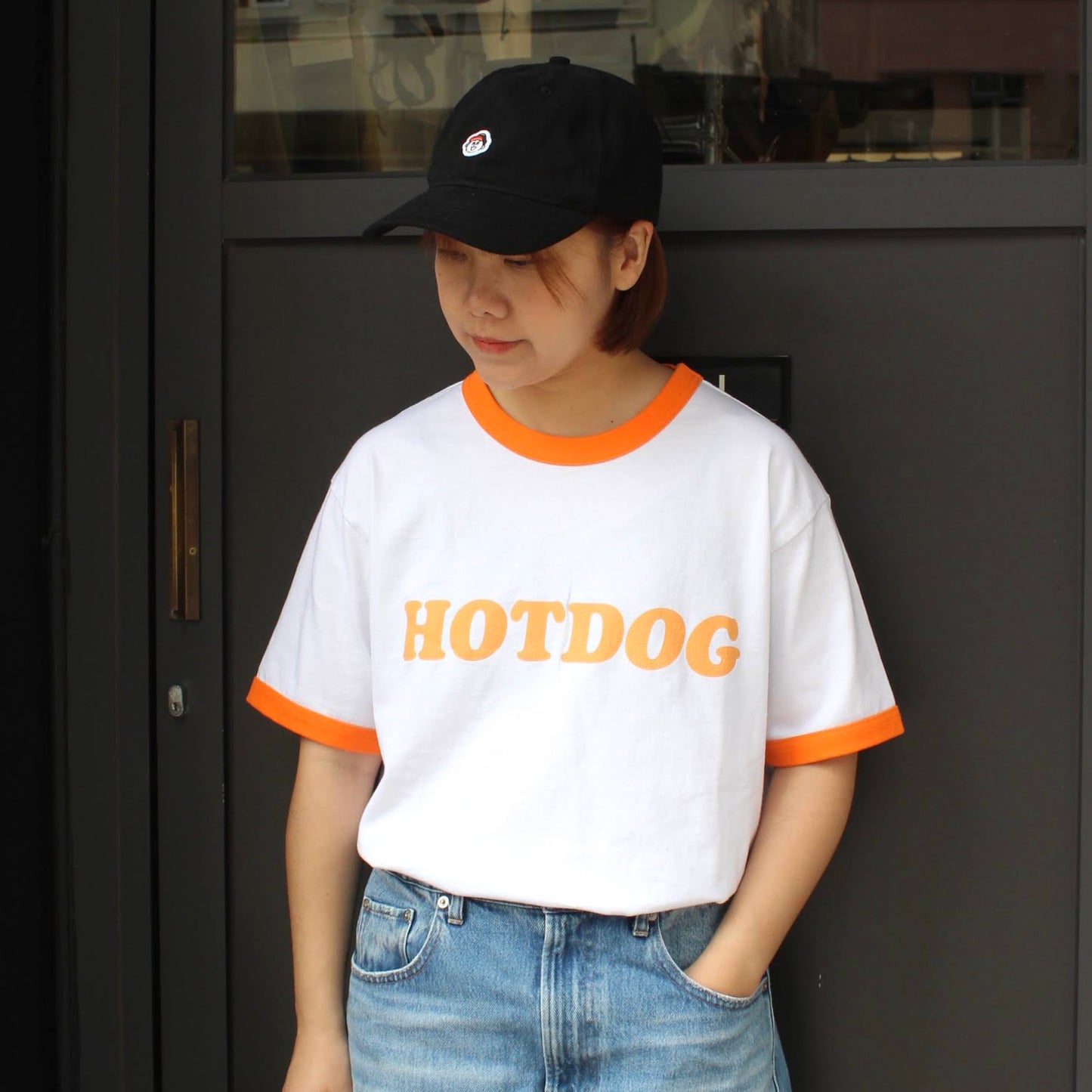 UNIVERSAL OVERALL -
HOT DOG RINGER TEE
