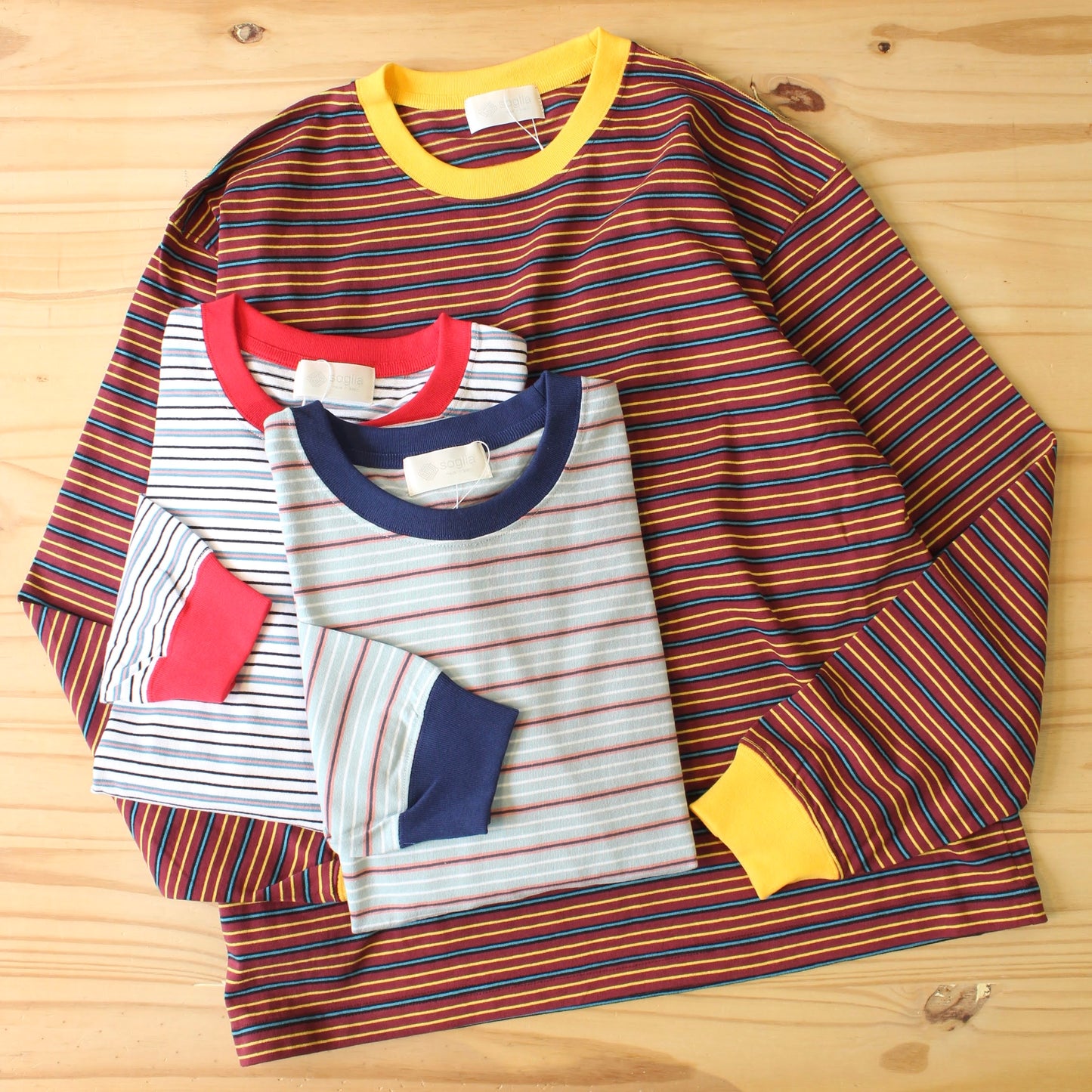 SOGLIA - 
OPEN END L/S BORDER TEE