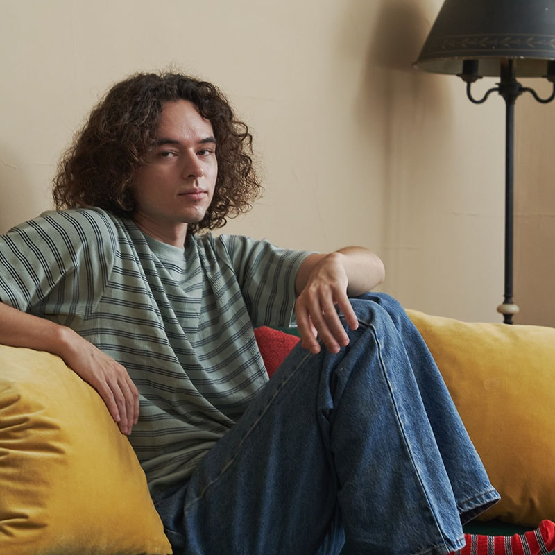 ROBERT P. MILLER - 
PANEL-RIB CASUAL FIT TEE