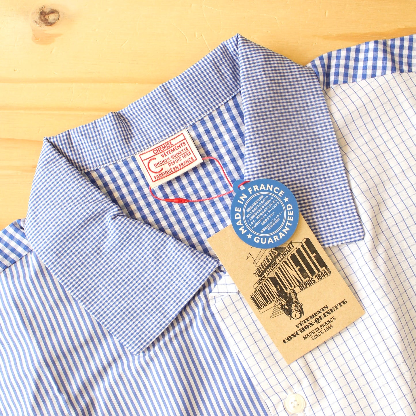 CONCHON QUINETTE -
CRAZY COLOUR OPEN COLLAR S/S SHIRT