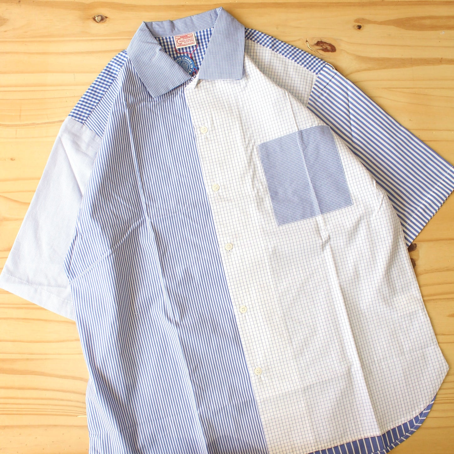 CONCHON QUINETTE -
CRAZY COLOUR OPEN COLLAR S/S SHIRT