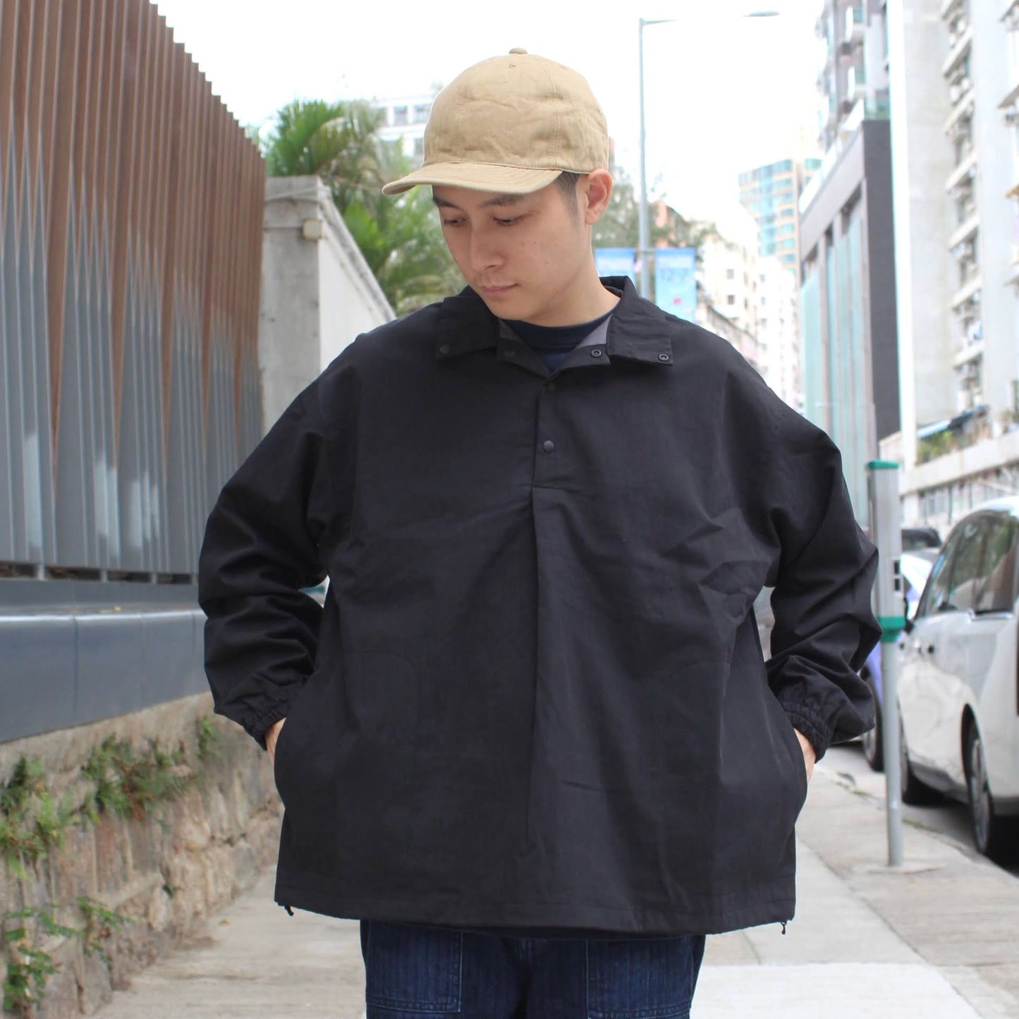 MANUAL ALPHABET - 
PULLOVER SNAP JACKET