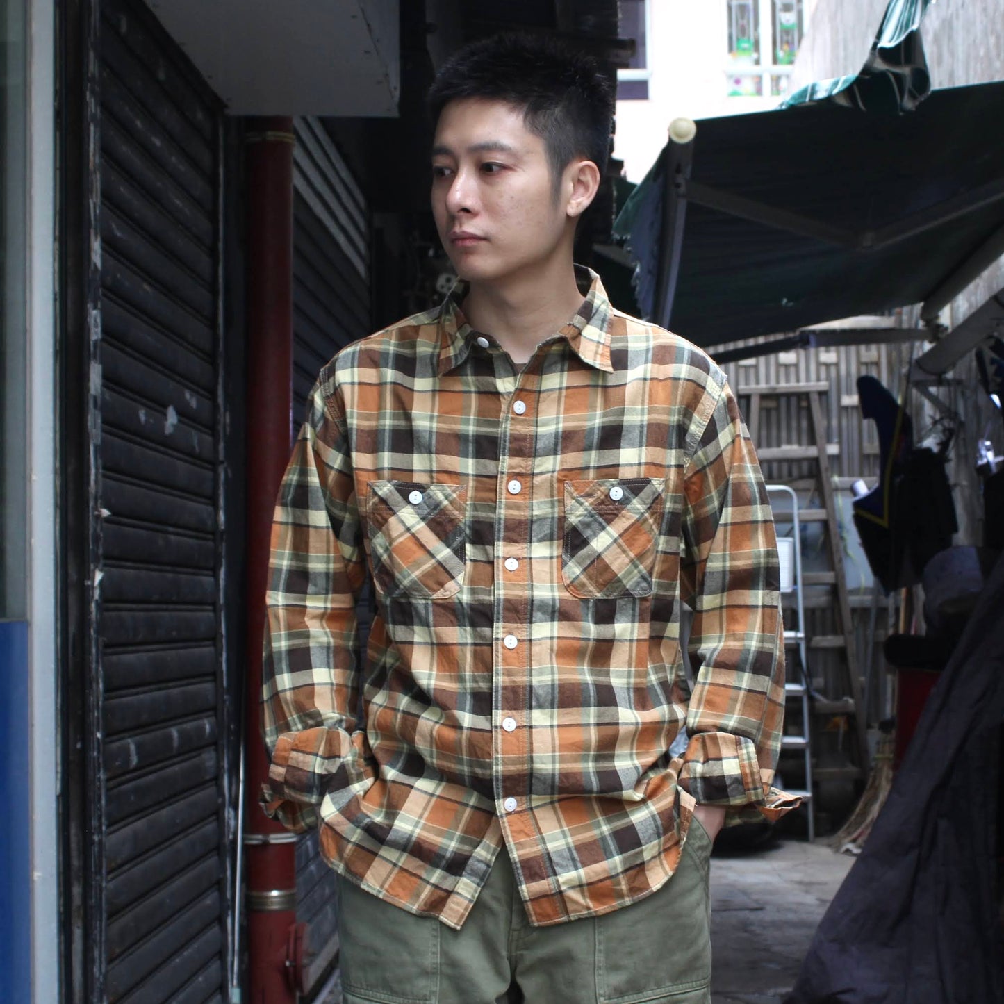 EMPIRE & SONS -
L/S USN STYLE WORK SHIRT