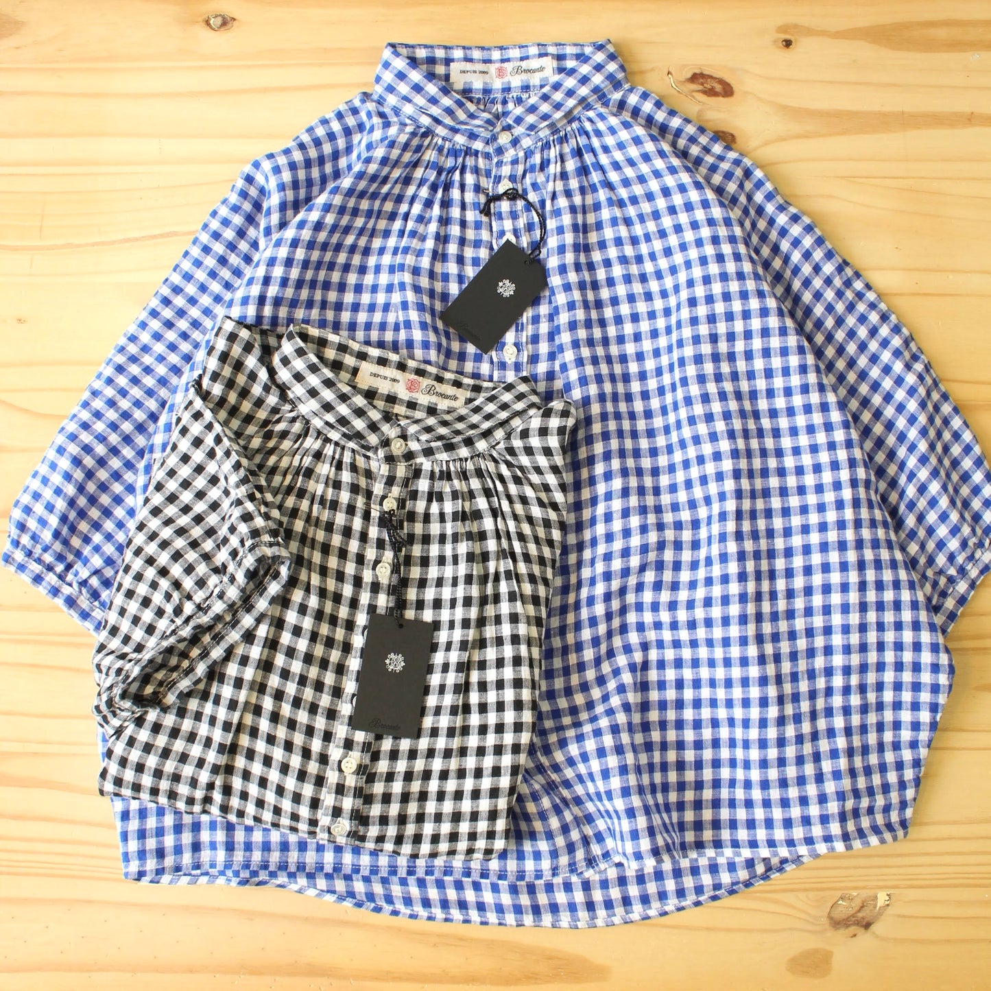 Brocante - 
Check Linen Grand Shirt