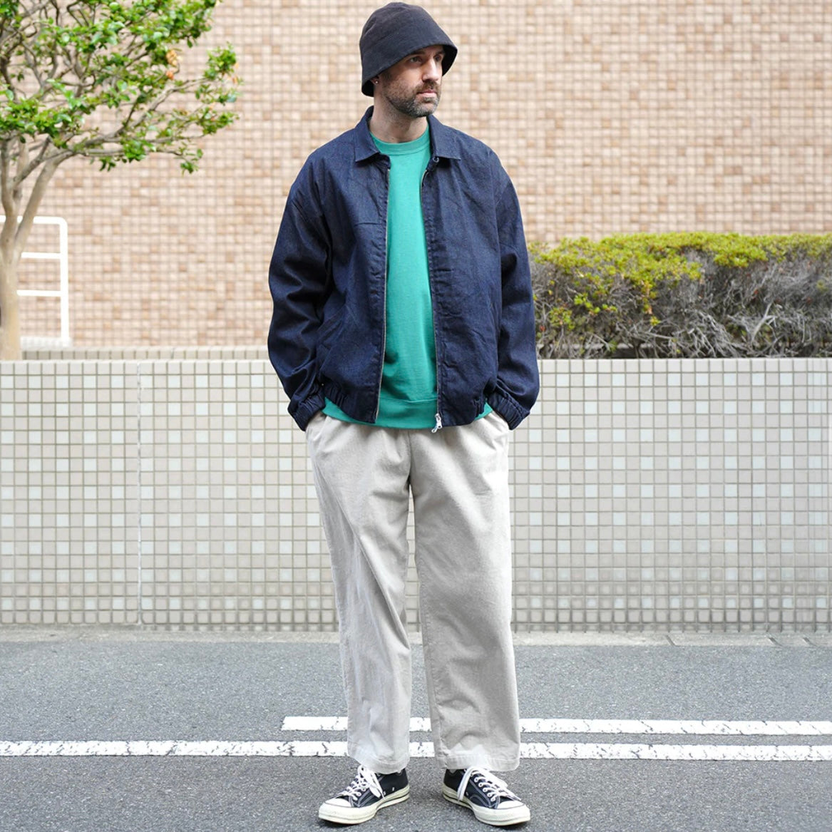 MANUAL ALPHABET - 
DENIM SWING TOP JACKET