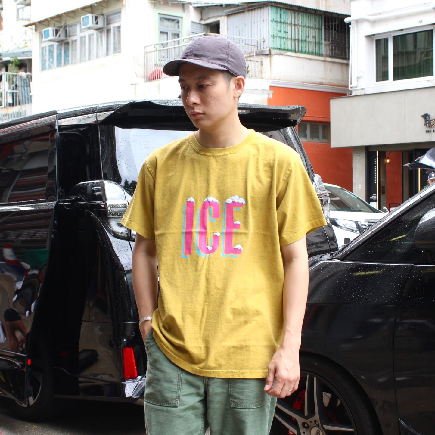 D.M.G -  ICE PIGMENT DYE PRINT TEE