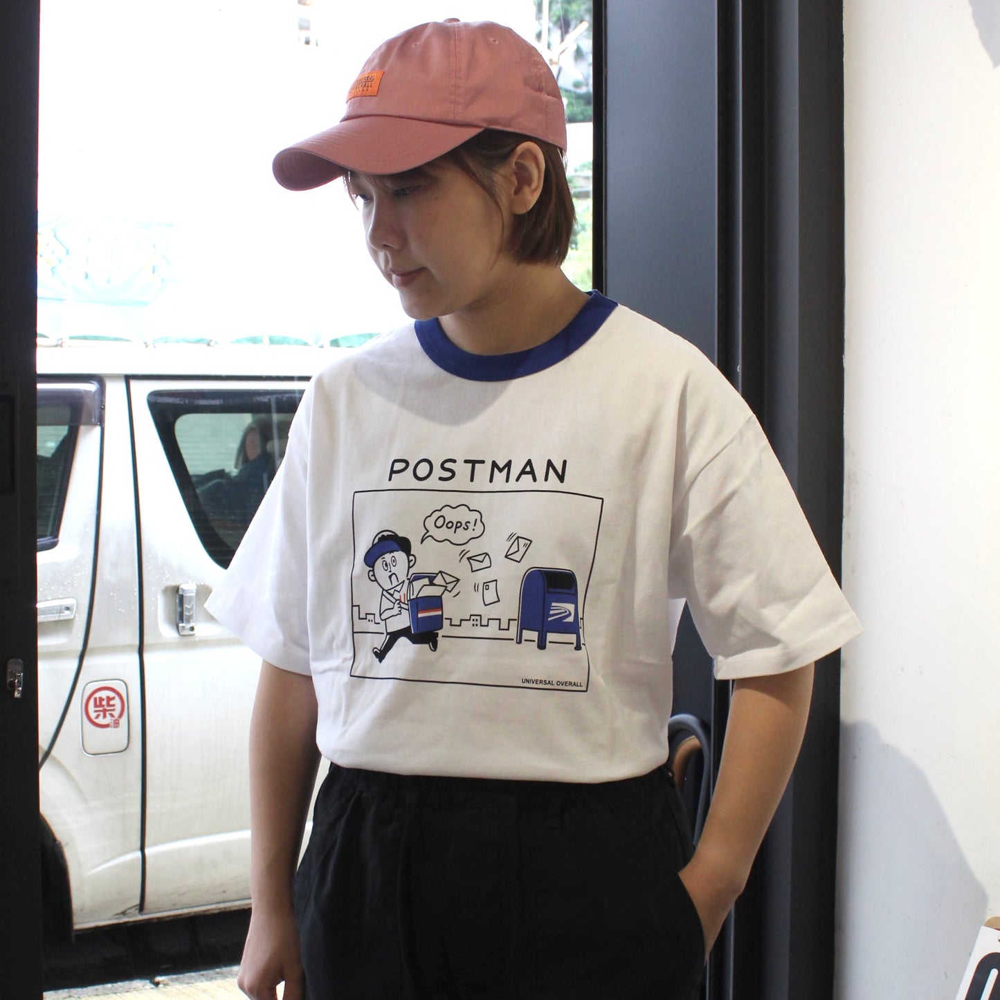 UNIVERSAL OVERALL 日版 - 
WINDY JR. POSTMAN RINGER TEE