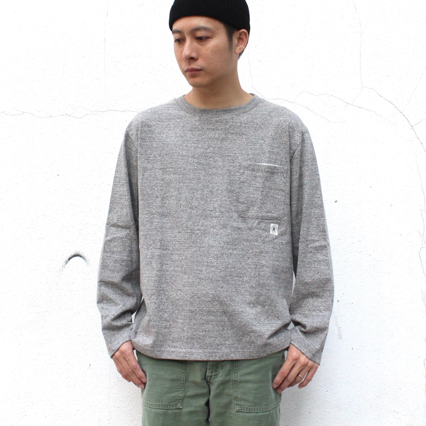 RIDING HIGH - Regular LOOPWHEEL L/S POCKET TEE